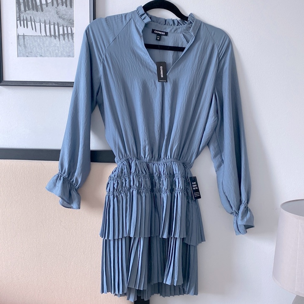 Blue express mini dress